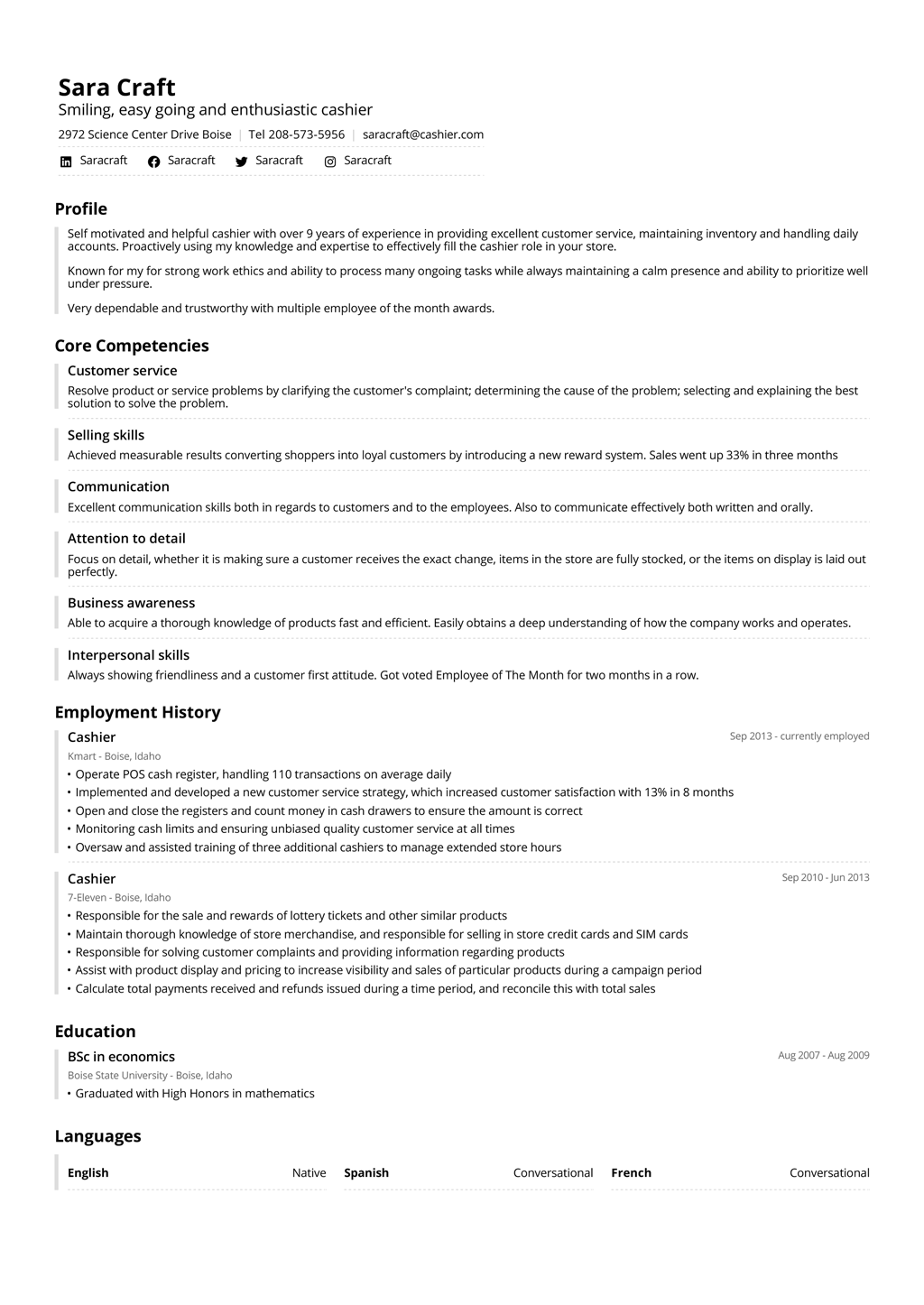 Functional Resume Template