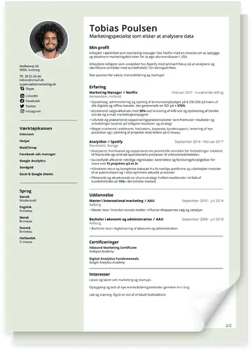 Designer CV Skabelon