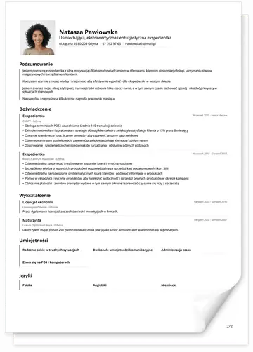 Funkcjonalny szablon CV