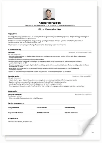 Klassisk CV Skabelon