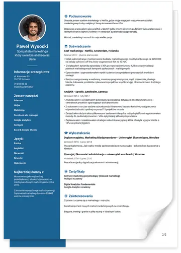 Kreatywny szablon CV