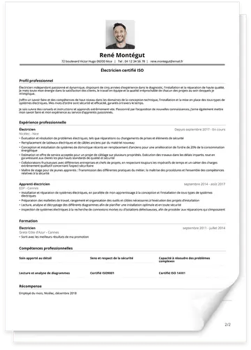 Modèle de CV classique