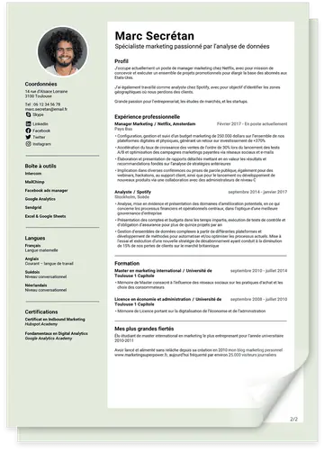 Modèle de CV design