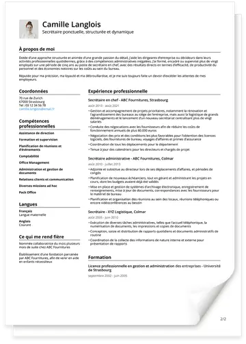 Modèle de CV élégant