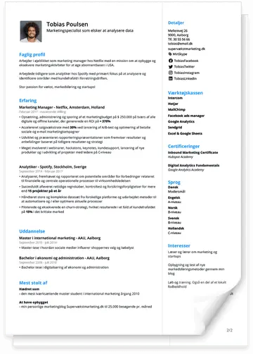Moderne CV Skabelon
