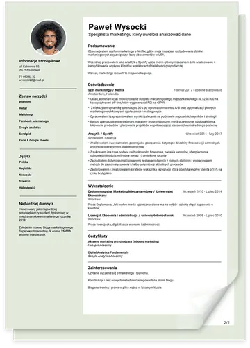 Szablon CV dla projektanta