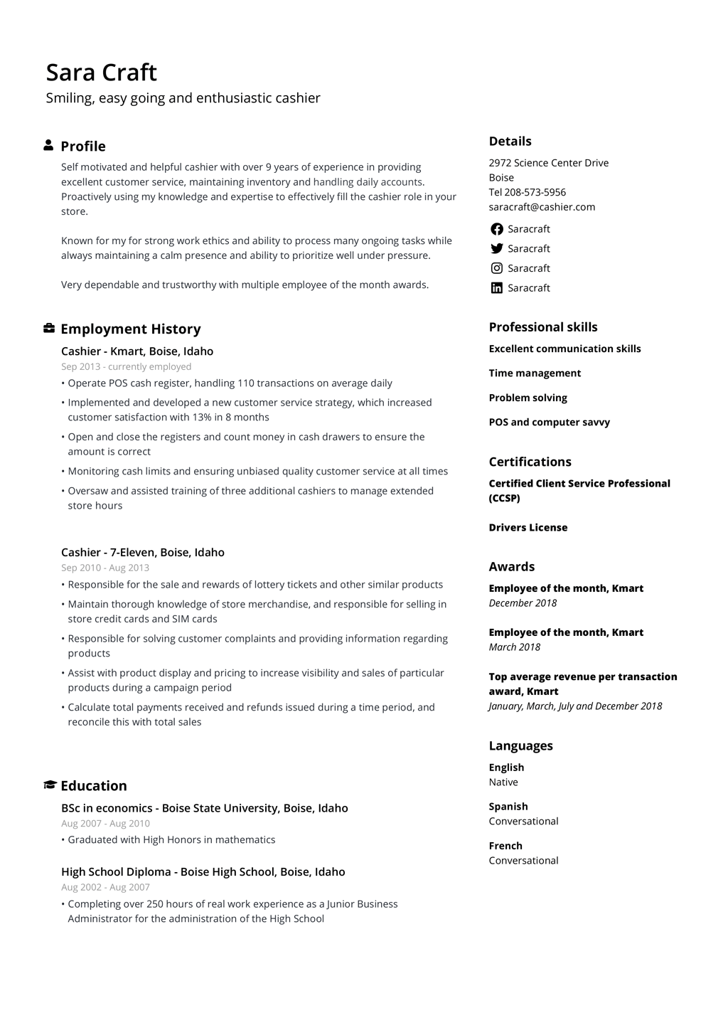 simple resume builder