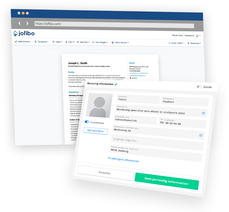 Jofibo - Most simple and intuitive free resume builder