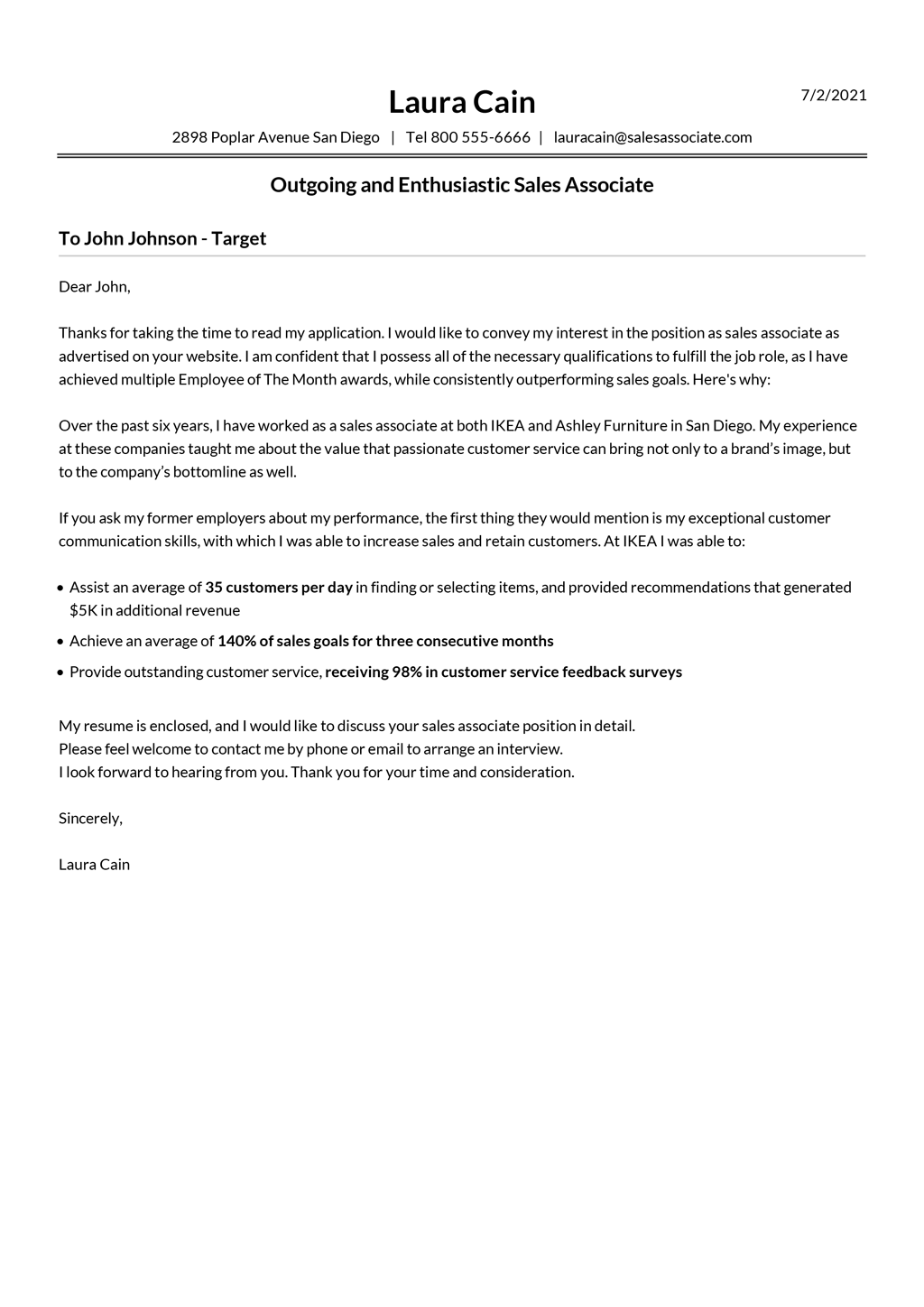 Simple Cover Letter Templates [Word & PDF] Free Download ·