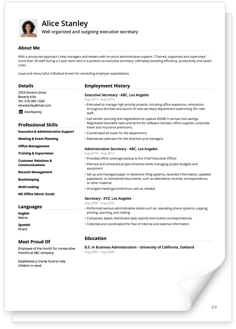 Free CV Templates You Can Fill In Easily [Updated For 2020]