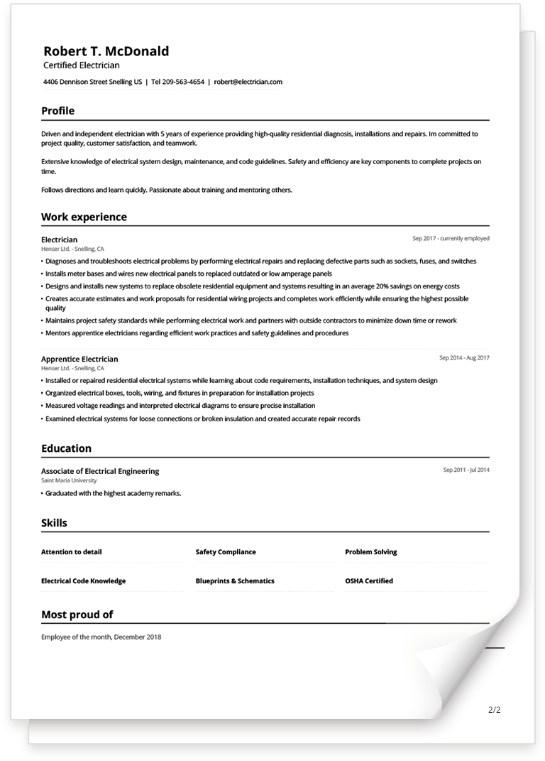 Cv Template Update Your Cv For 2021 Download Now